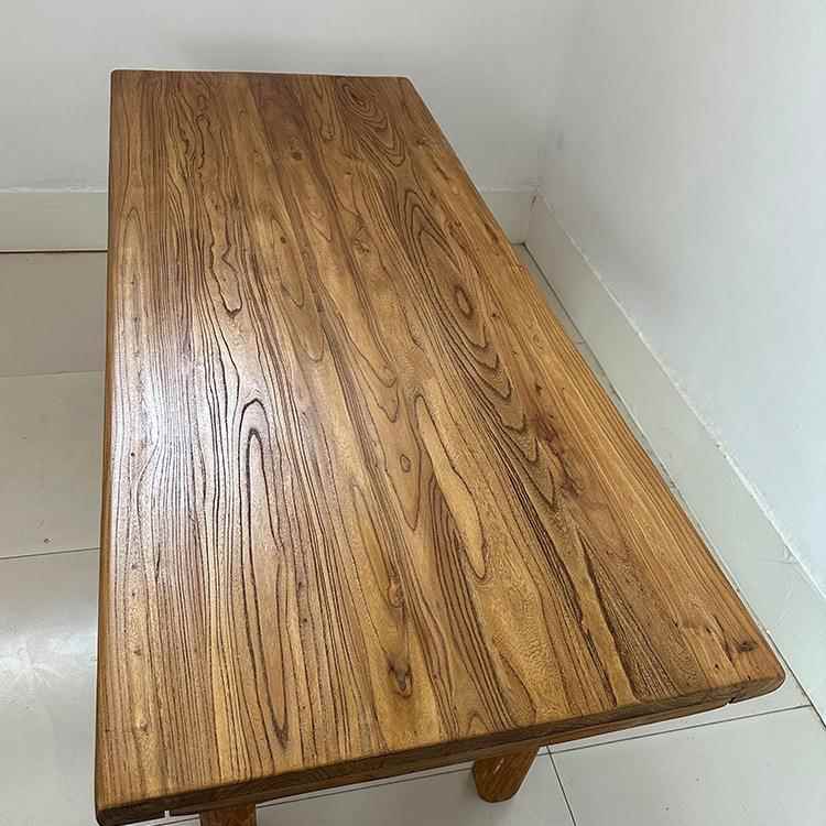 老榆木茶桌长条长桌子餐吧桌书桌实木板原木复古台阳台茶台简985
