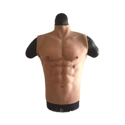 cosplay无袖肌肉硅胶仿真胸垫