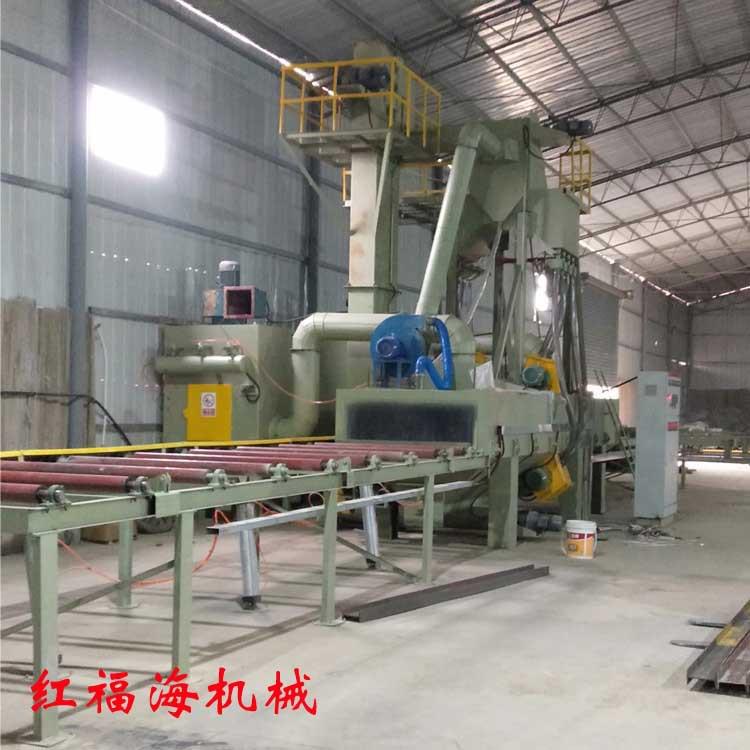 辊道式抛丸机钢结构除锈专用自动喷砂机工件自动旋转转盘式打砂机