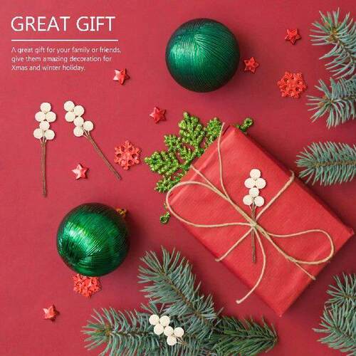 30 Pcs Artificial Berries Fake Berry Stem Holiday Season