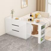 吧台985柜餐边柜家超用小户窄型客厅伸缩移动中岛台隔断储物柜边