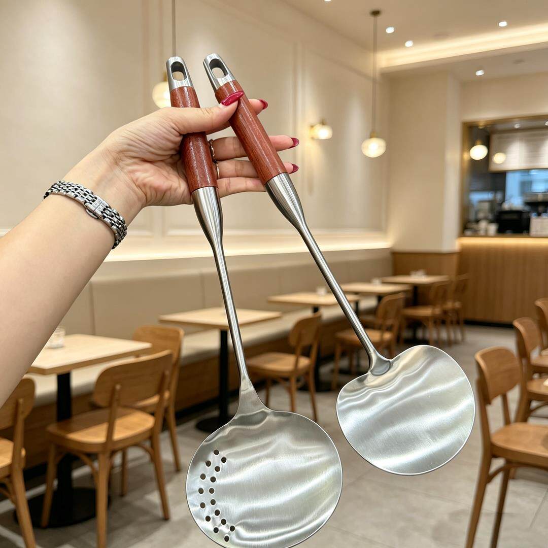 18/10不锈钢锅铲炒菜铲蘑菇铲长勺子铲子厨具