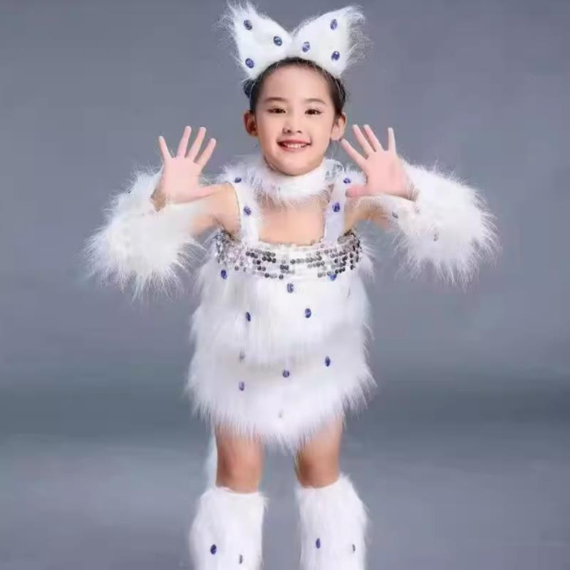 爱跳舞的小怪兽儿童演出服学猫叫幼儿舞蹈服波斯猫快乐星猫表演服