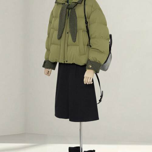 LILY MOST连帽羽绒服女2025冬新款宽松加厚保暖90白鸭绒短款外套