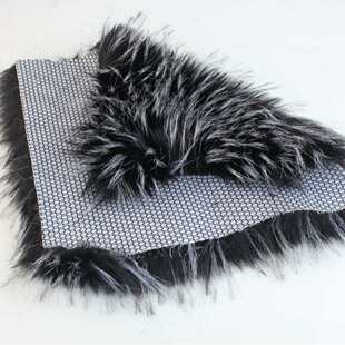 服定制海派狐狸提花加工动物素色面料人造毛皮长毛绒仿毛装假毛毛