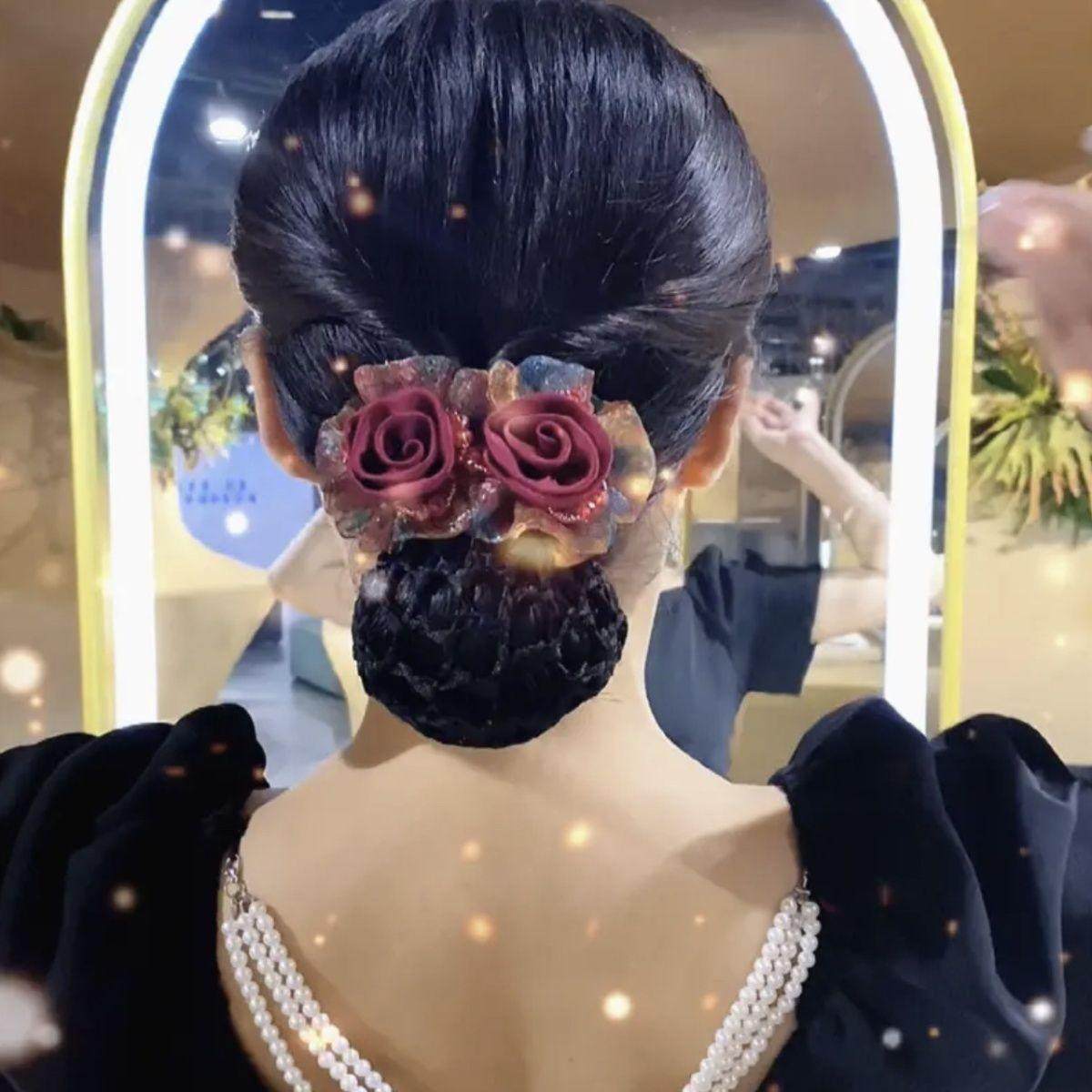 韩式头花2024年新款头饰高端职业发夹网兜丸子头发网女盘头发神器,美发护发/假发,假发发网,淘宝优惠券,粉丝福利购,淘宝优惠卷