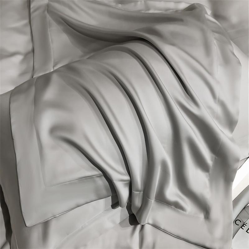 丝简约10支兰天四件套夏0季冰丝床单真丝被套1.8床精笠款床上SL88