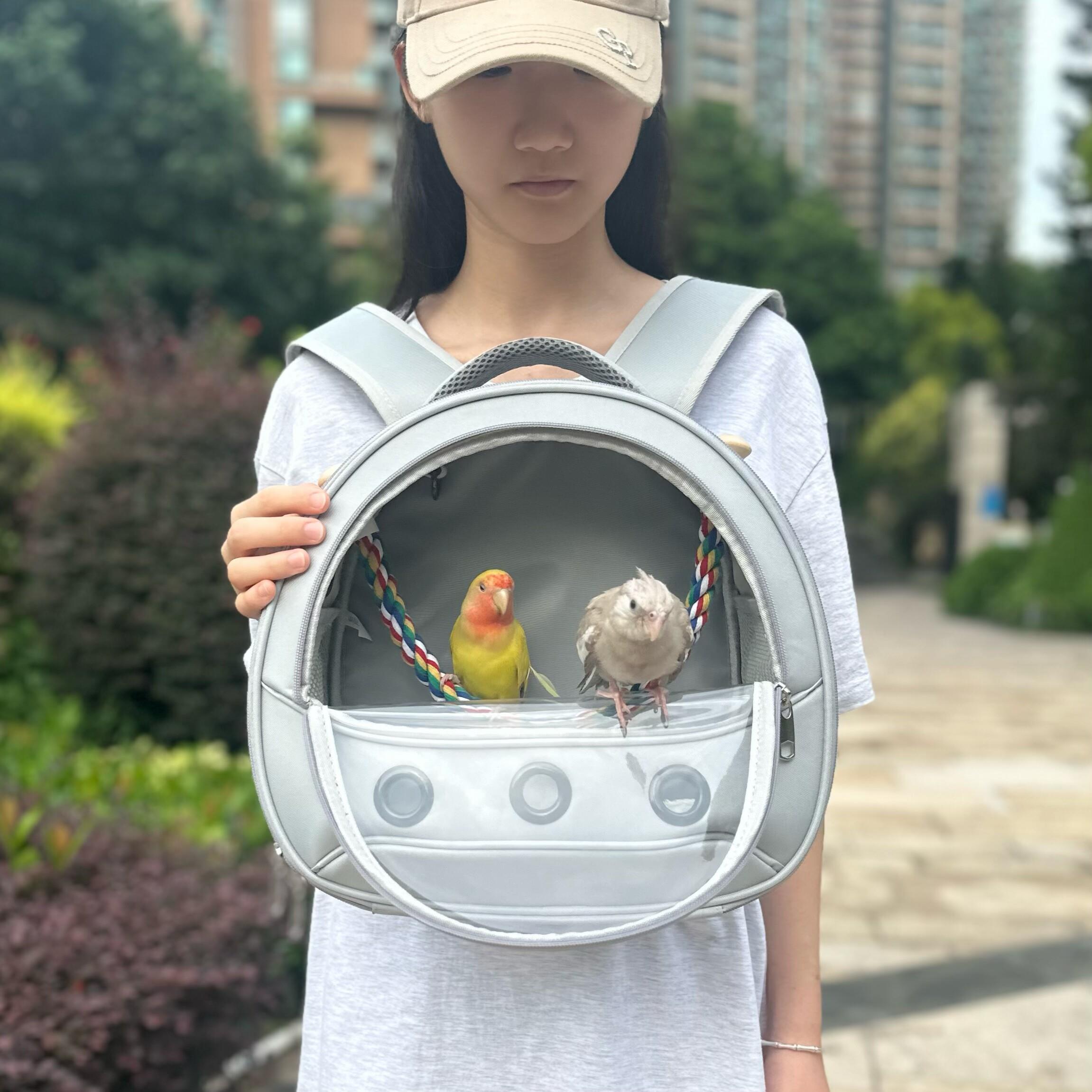 鹦鹉外出双肩包可携式鸟包玄凤和牡丹尚仓鼠兔子豚鼠龙猫小宠包
