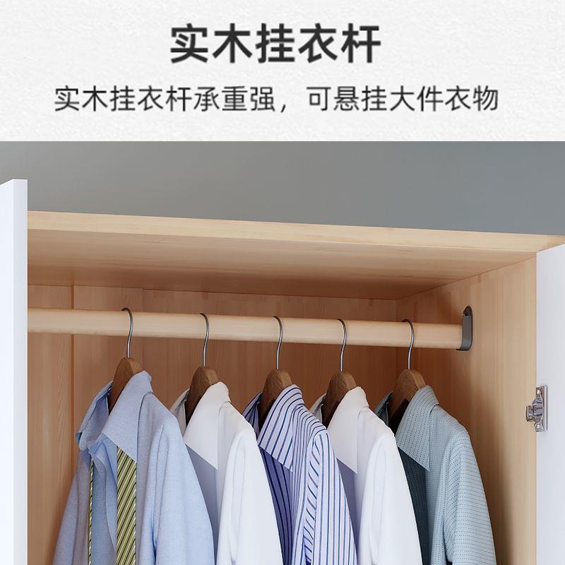 新简易衣柜家用卧出屋租组装板式双门AXR儿童储物款带抽屉式室收