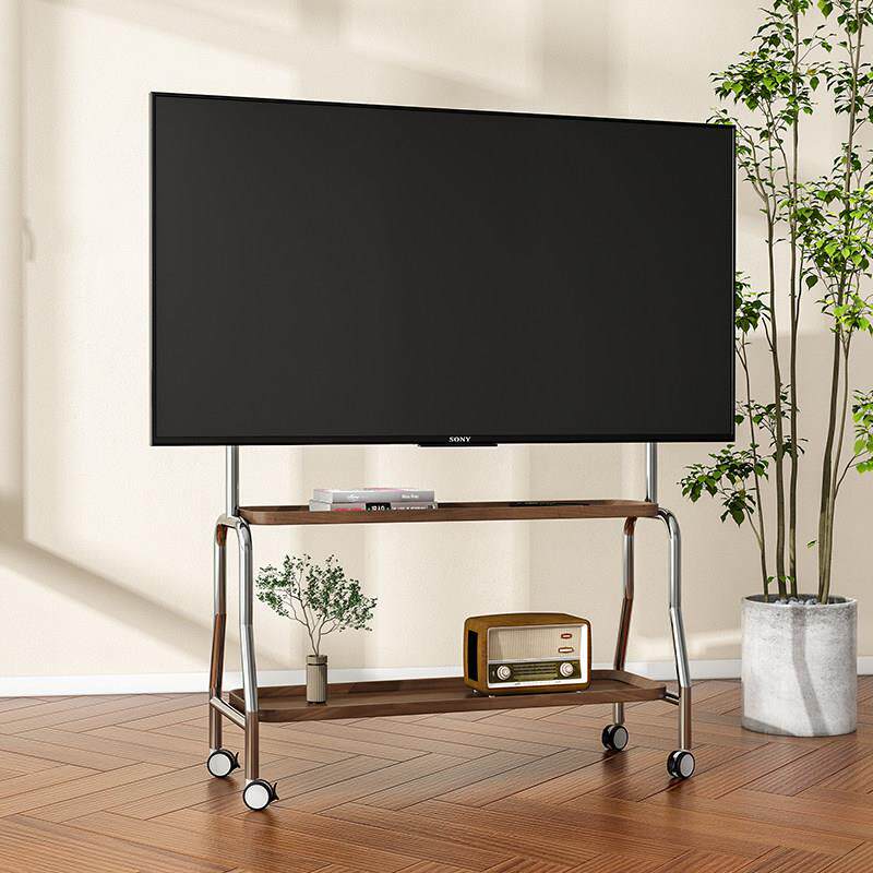 电视落地支架可移动不锈钢立式带轮推车客厅卧室43-75寸家用挂架