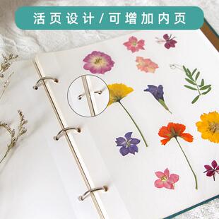 植物标本收集册树叶干花压花收纳册活页卡册覆膜diy相册创意手工