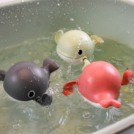 儿童洗澡玩具游泳小鲸鱼，戏水小企鹅抖音同款小乌龟宝宝男女孩套装