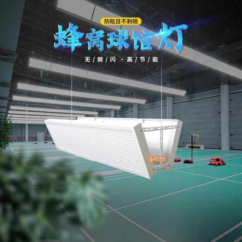 蜂窝羽毛球馆专用灯室内篮球场乒乓球室防眩目无影灯体育馆照明灯