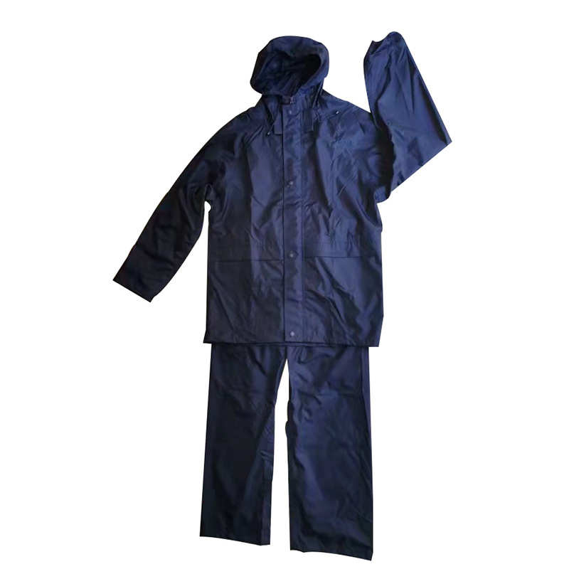 新款全身防暴雨火焰蓝防风雨披厂家批发户外 加厚消防雨衣套装