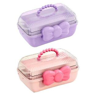 Box Storage Lockable Bow with Hair Holder Accessories