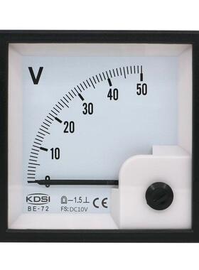 康的斯指针式电表BE-72DC10V50V直流电压输入0-10V配电柜用表