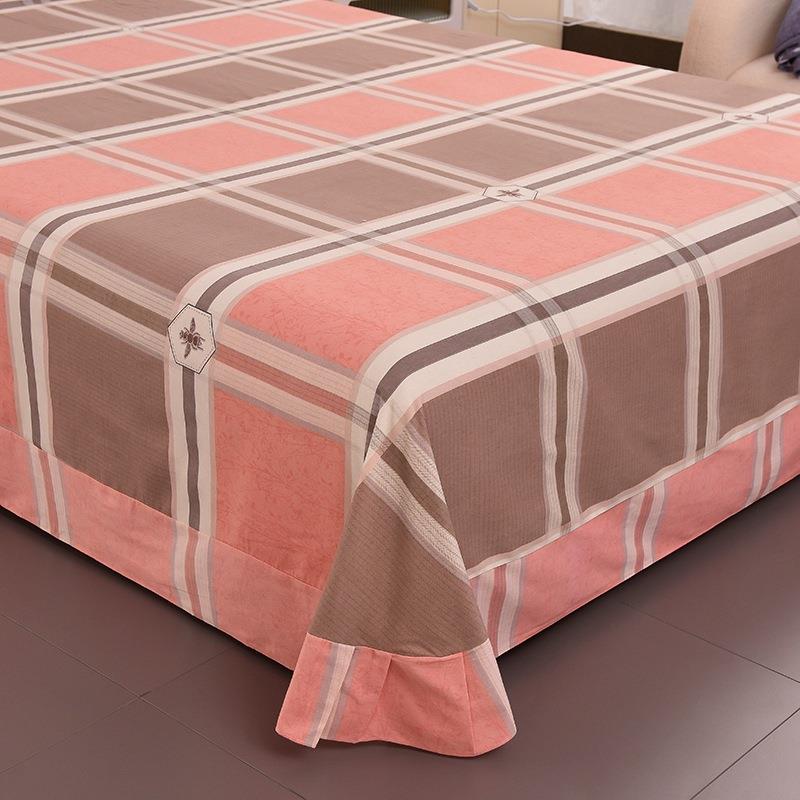 秋冬加厚磨毛简约四件套纯棉床上用品圆角床单被套全棉南通家纺