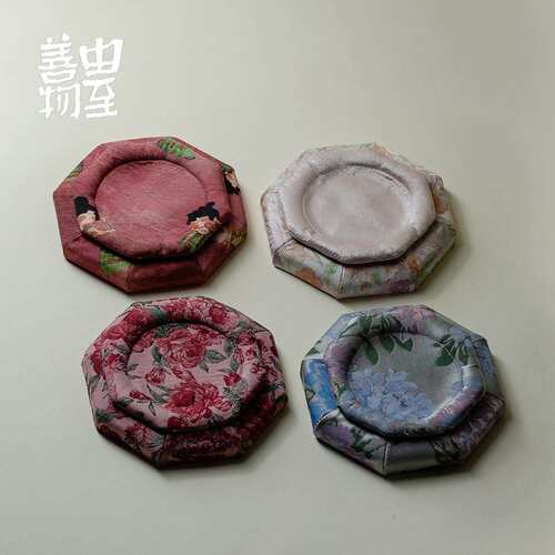 由至善物新中式禅意宋锦壶承垫中国风轻奢高档茶壶展示台茶道零配