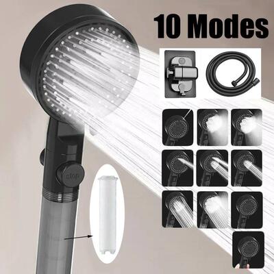 10 Spray Filtered Shower Head High-Pressure Handheld Water S