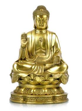 大太阳如来佛像饰品纯铜天坛佛家供佛佛像大坐莲释迦牟尼铜像