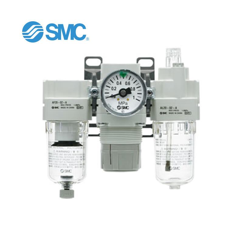 SMC 空气组合元件:空气过滤器+减压阀+油雾器AC30-03DG-SV-A