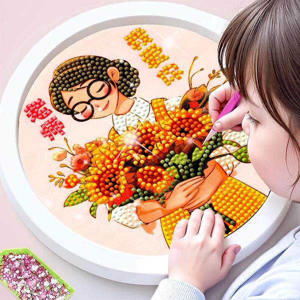 幼儿园儿童手工diy材料包送男女老师钻石贴画教师节礼物2025新款