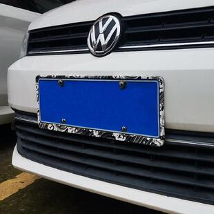 JDM框汽意车牌照和风海浪个性车架子通用创车牌牌架框套保护1框架