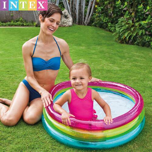 INTEX57104充气游泳池圆形戏水池婴幼儿浴盆沙池海洋球池