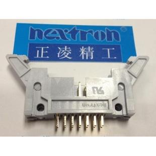 DC2 2.54MM间距 14P 直脚 台湾正凌精工nextron 14针 牛角座