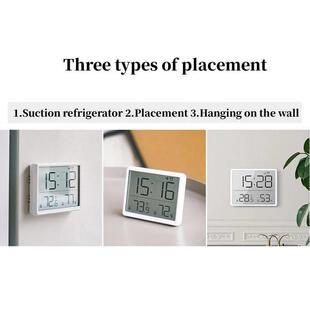 Humidity 9.3x7.3x1.5cm Hourl Temperature Clock Digital Alarm