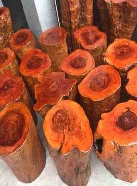 型实木墩造子枝木木根雕凳子圆木墩茶桌底座JPL矮荔原凳花梨木