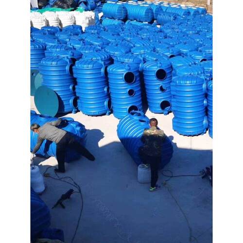 工地自建房pe小型吹塑化粪池加厚圆桶三格级发酵沼气防臭成品桶罐