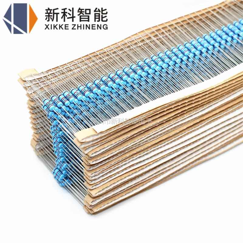金属膜电阻 1/2W 0.5W ±1% 五色环 1R/10R/1K/10K/47K 欧姆 编带