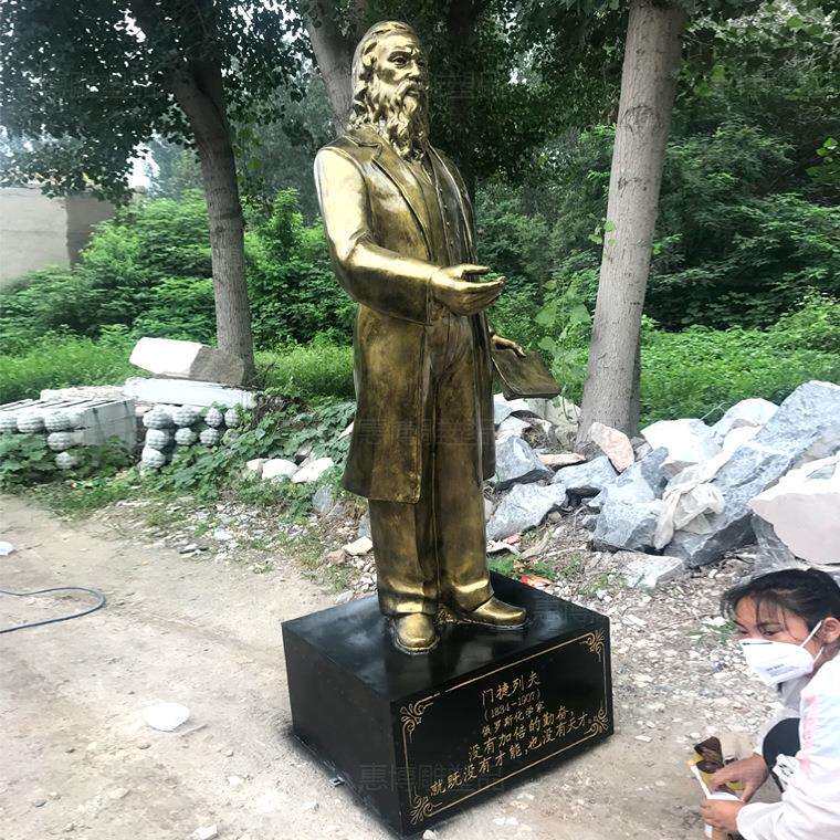 名人雕塑校园名人雕塑铸铜人物门捷列夫广场铸铜校园雕塑景观园林