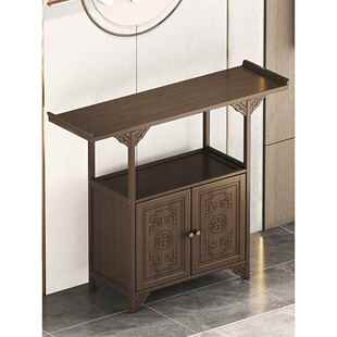 新中式玄关柜入户正对门装饰摆件靠墙玄关桌家用客厅走廊门厅窄桌