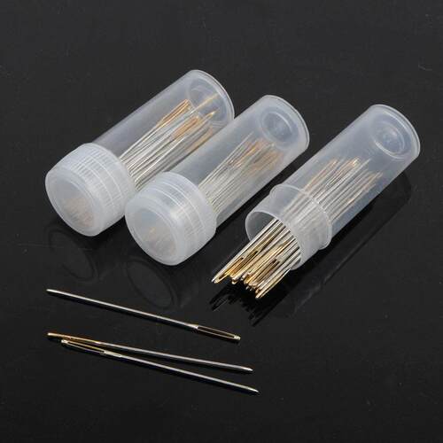 30pcs Cross Stitch Needles Gold Tail Needle Blunt Embroidery
