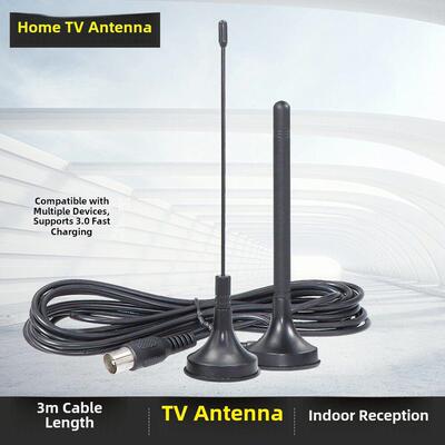 家用电视天线收音机FM调频天线DTMB DVB-T ISDB3米小吸盘室内接收