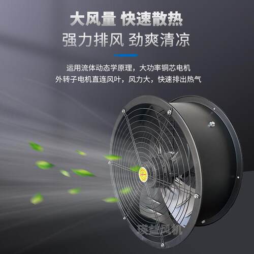 F321Z轴Y-2E200管子道式通风换气防潮外转流风率机功70W风量1050
