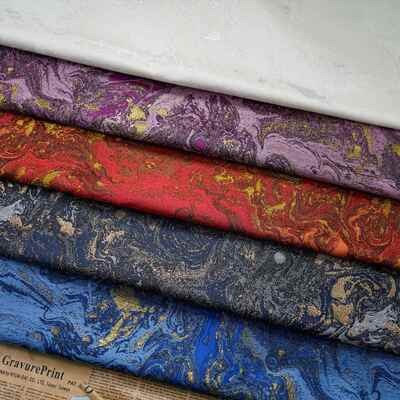 多色XRL-C9-5油画风金丝面裙提花料新式马马中甲拜年服布面料