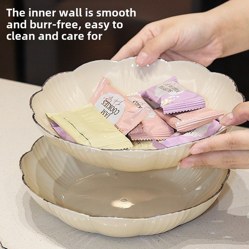 轻奢高端果盘，家居客厅茶几，果干零食盘，新型糖果盘，零食瓜子