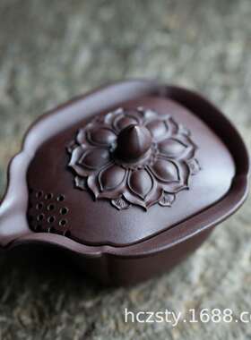 宜兴原矿紫砂分器泡茶杯茶抓壶茶具配件生仿莲花公道杯LLB盖手碗