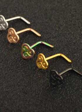 Stainless Steel Crystal Nose Stud Pack 20G L Shape Nose Ring
