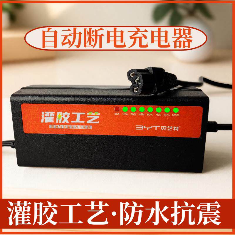 电动车充电器60v20ah安72v伏自动断电防水灌胶智能铅酸电动车通用