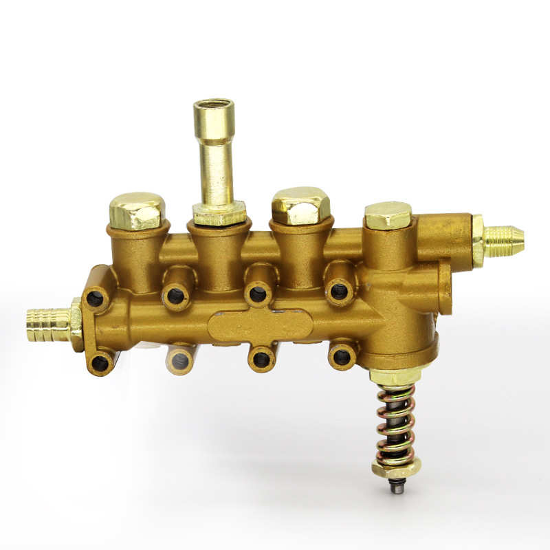 高压清洗机洗车机器洗车泵头维修零件配件QL380铝块铝泵体总成