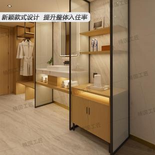 酒店家设具全套定制宾馆民宿床客房翻新墙软515包床屏床箱电视计