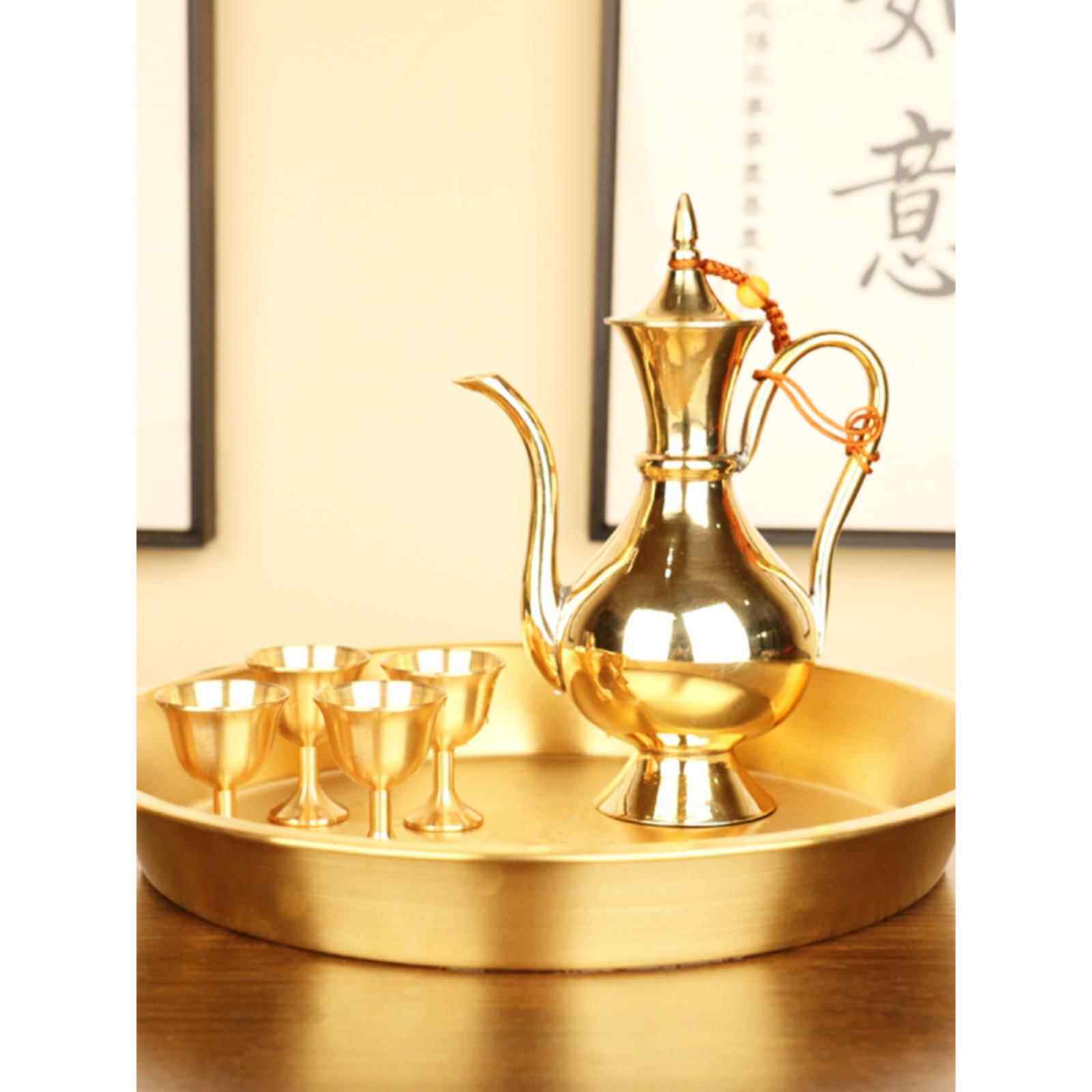 清酒器黄铜酒壶手工制作复古古典创意黄铜 热暖烫酒壶饮酒器具