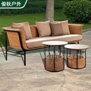户外沙发庭室外阳别墅藤编院沙发发组台合防雨736露天防晒户外沙