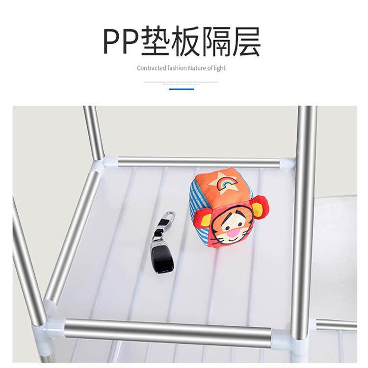现挂代简约风格加厚158钢架用布衣柜 家租屋可组装出双挂四衣柜