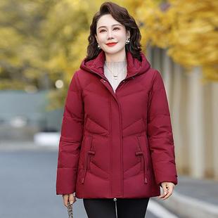 撤柜妈中款 加厚大码 老年羽122 款 小个新子妈 A11绒服女短冬装 正品