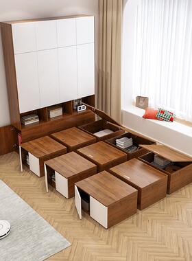 L高7可定制多能榻功榻米床储物魔箱拼地台床组合WSK方省空间小户